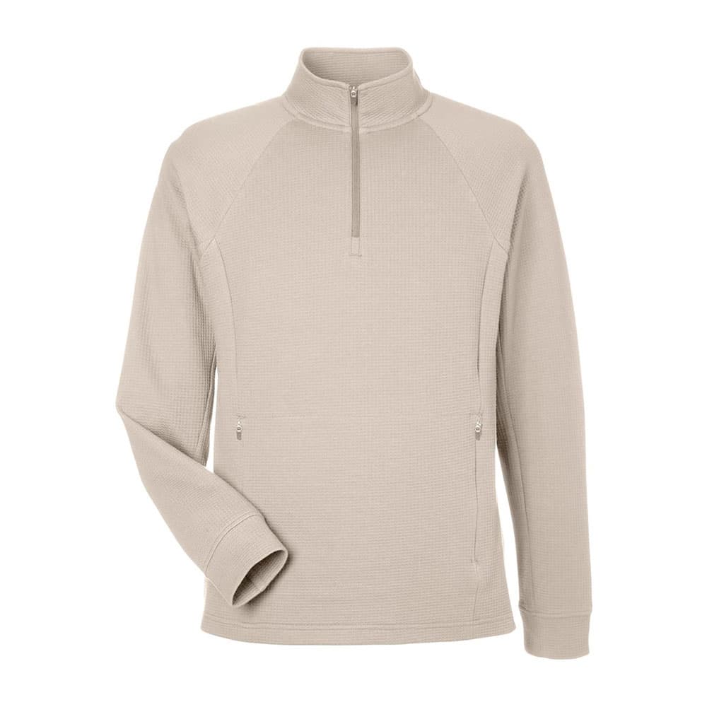 CUSTOM NORTH END MENS RHYTHM WAFFLE QUARTER-ZIP PULLOVER